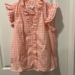 J crew Sleeveless Ruffle Top.